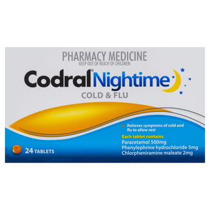 CODRAL® Nightime Cold & Flu 24 tablets